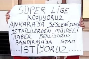 Süper Lig Yolunda Bandırma'dan Ankara'ya Stadyum Çağrısı!