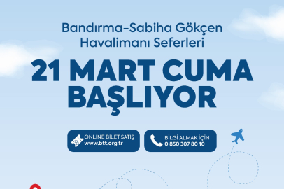 Büyükşehir ile Bandırma'dan Sabiha Gökçen'e Yeni Transfer Seferleri