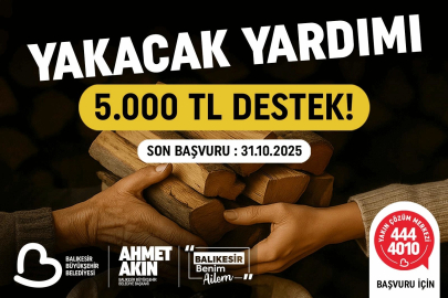 Balıkesir Büyükşehir'den 'yakacak' yardımı