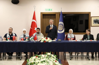 Ankara Üniversitesi'nde akademik kadro Filistinli öğrencilerle buluştu