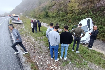 Düzce-Akçakoca karayolunda korkutan kaza