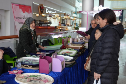 Ankara Keçiören’de konukevi sakinlerinden el emeği sergisi